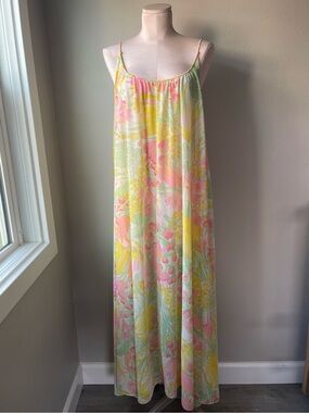 Vintage Rare Claire Sandra By Lucie Ann 60s 70s Floral Nightgown